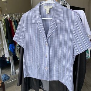 Vintage 90s “Norton” Lightweight Boxy Plaid Button Down